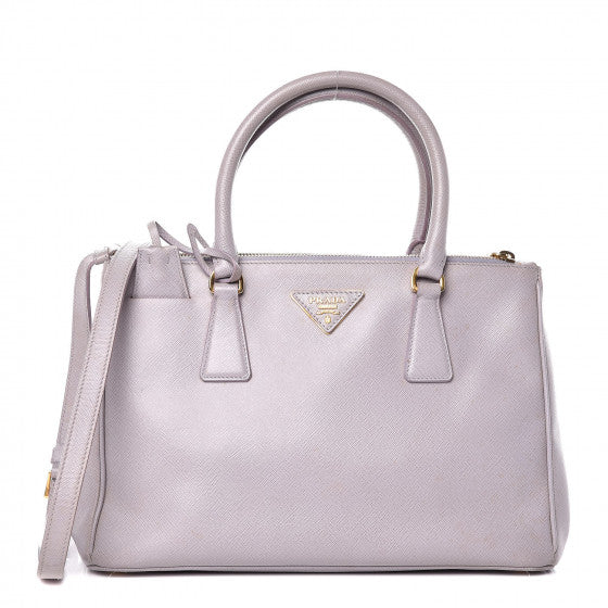 prada saffiano double zip tote