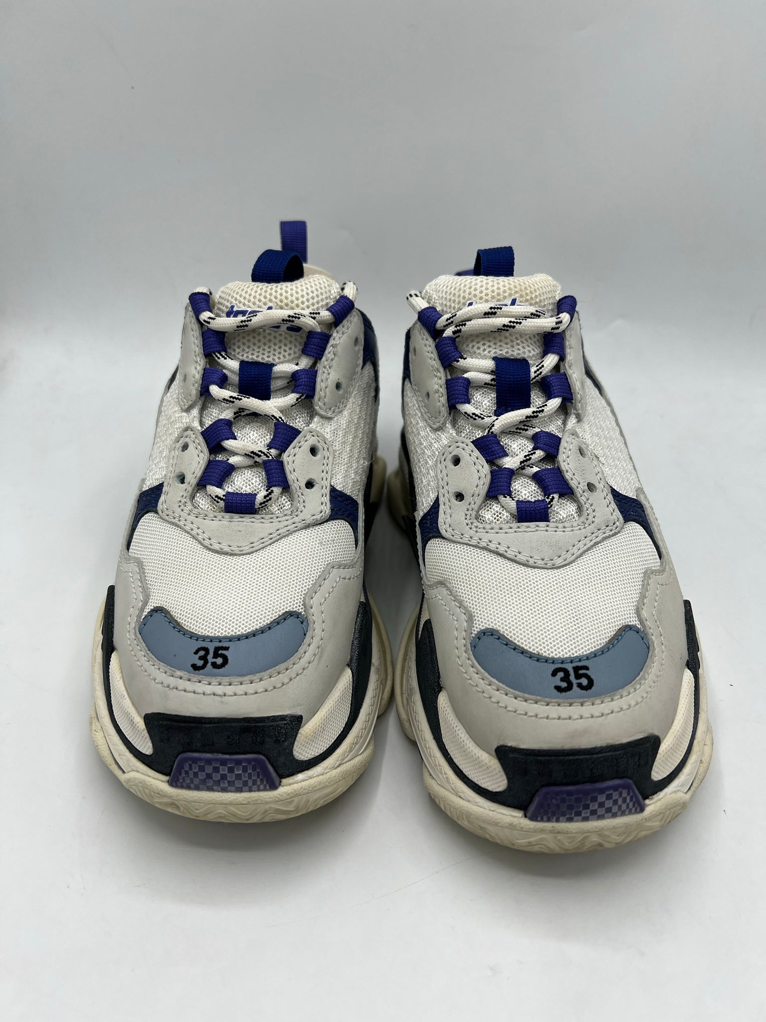 Balenciaga Triple S Blue Purple Black White Size 35EU – Sacdelux