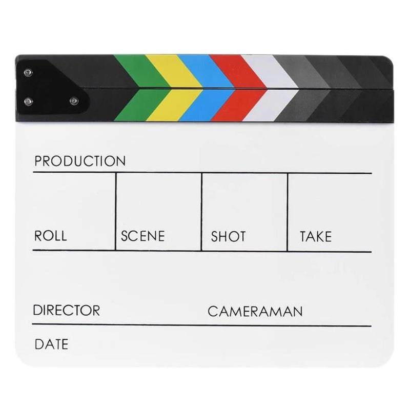 Acrylic Colorful Clapperboard Clapper Board Dry Erase Director Cut Tv