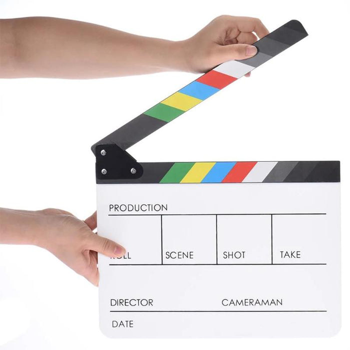 Acrylic Colorful Clapperboard Clapper Board Dry Erase Director Cut Tv