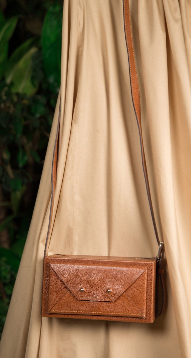 mocha clutch bag