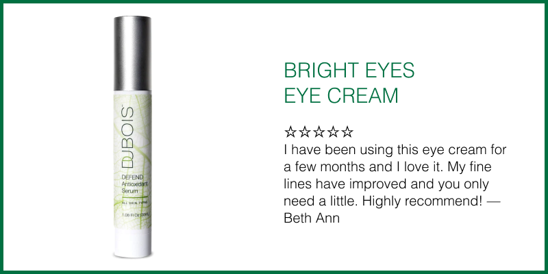 bright eyes eye cream banner with review