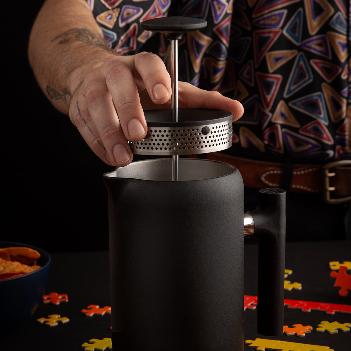 Clara French Press - Matte Black - Fellow - Dark Arts Coffee