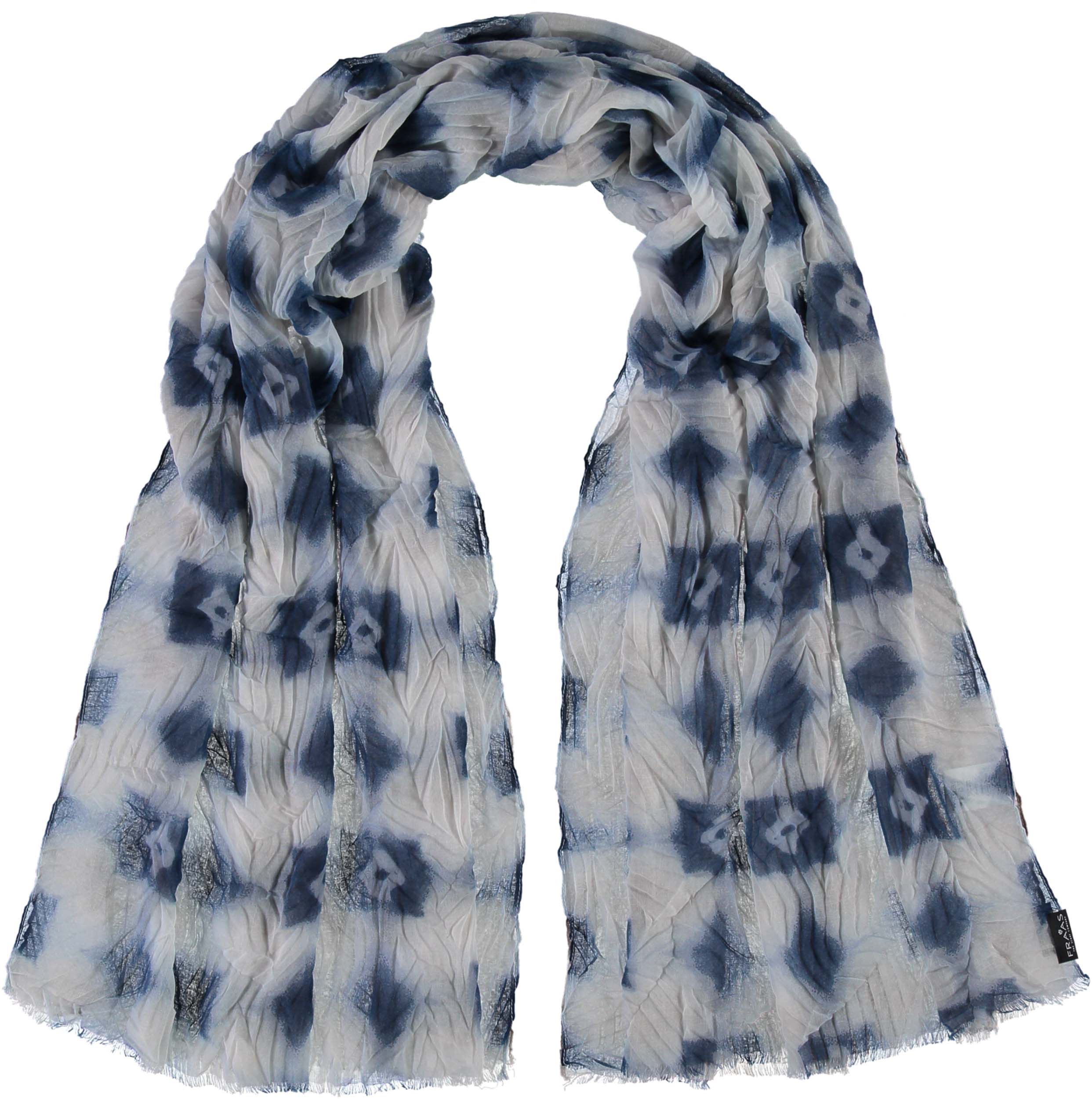 Misted Tie Dye Polyester Printed Crinkled Scarf