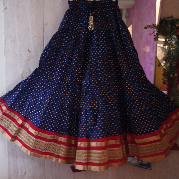 Red border Long skirt | Circle Indian skirt | Maxi boho skirt for women | Dance skirts for girls