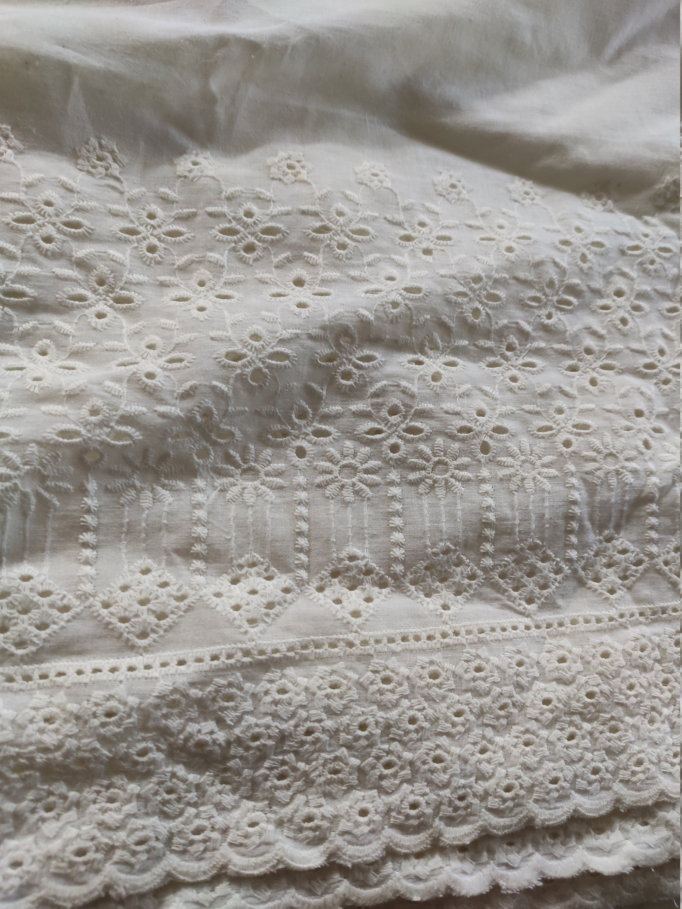 White cotton fabric from India Designer kurta fabric Fabrics by yard ...