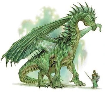 an ancient green dragon
