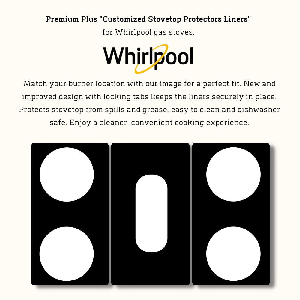 Whirlpool Stove Protector Liners - Stove Top Protector for Whirlpool G –  Premium Plus Inc