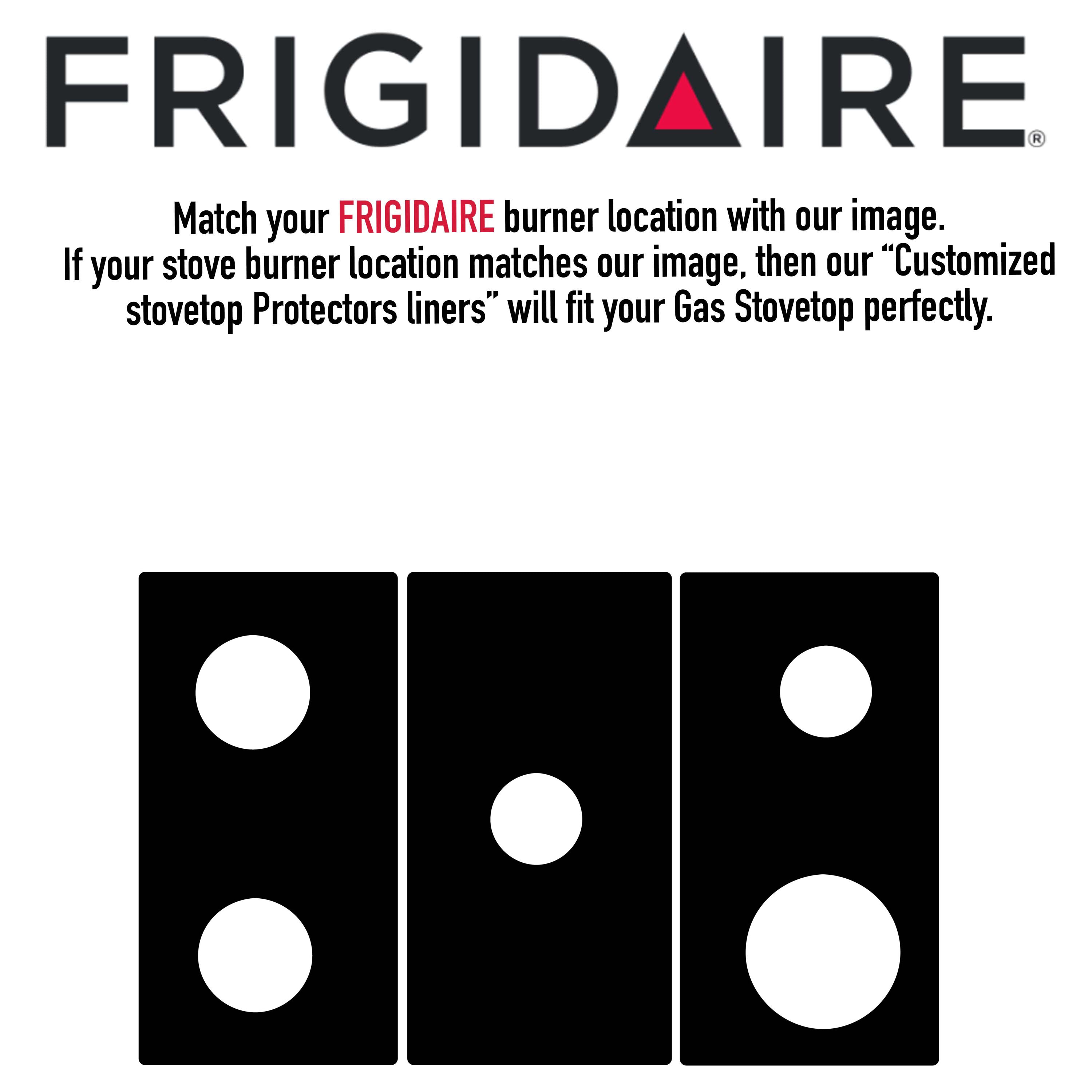 Stove Protector Liners Compatible with Frigidaire Stoves, Gas Ranges -  Customized - Easy Cleaning Liners for Frigidaire Compatible Model  FGGC3645QS 