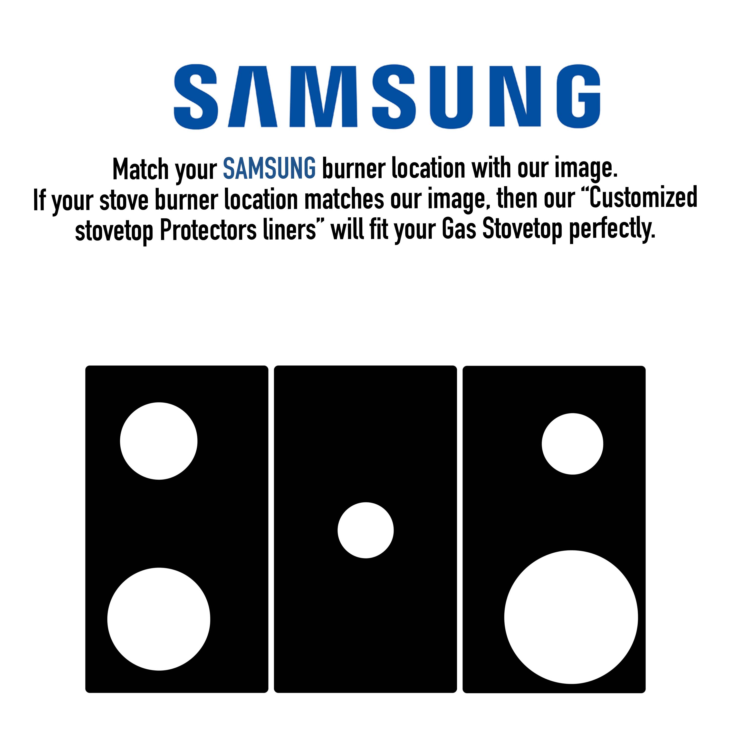 Stove Top Protector Samsung Gas Range Reusable Gas Stove Liner Burner  Covers Black - Yahoo Shopping