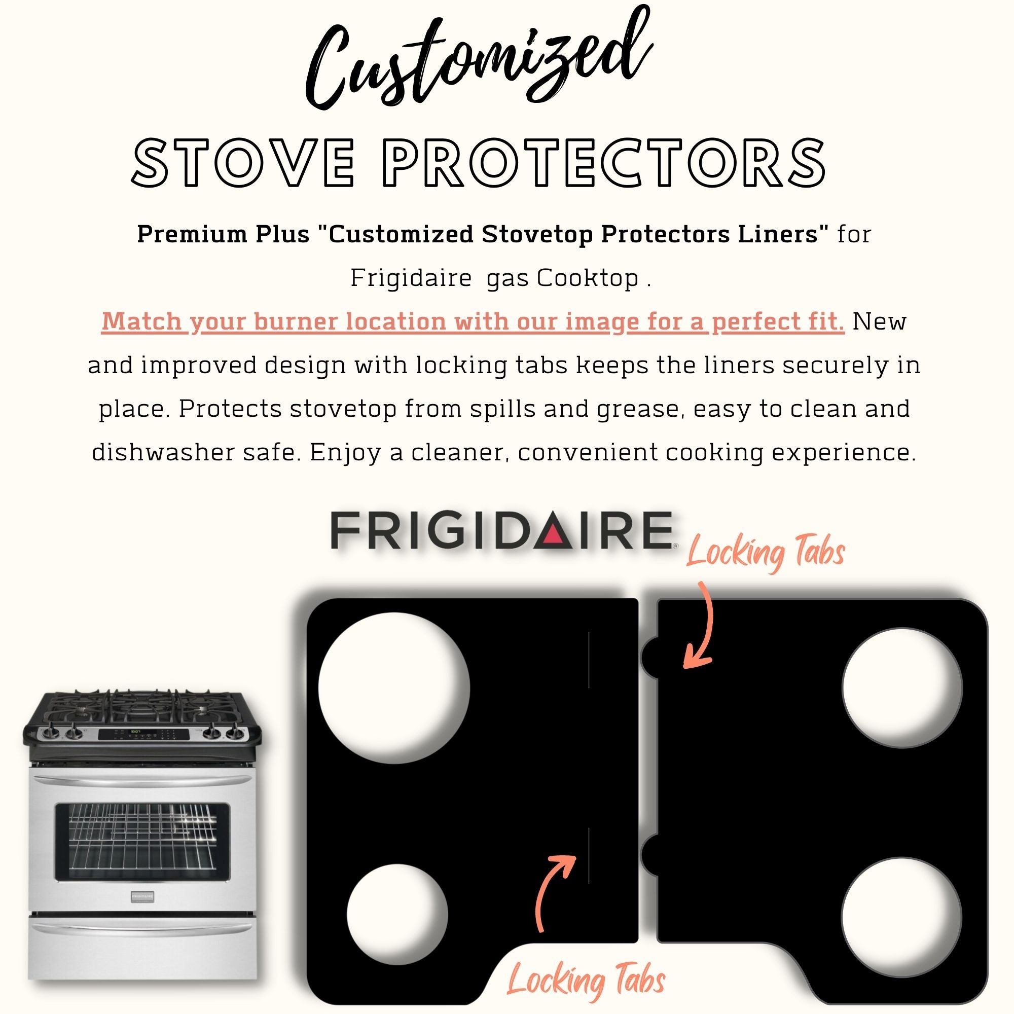 Frigidaire Stove Protector Liners - Stove Top Protector for Frigidaire –  Premium Plus Inc