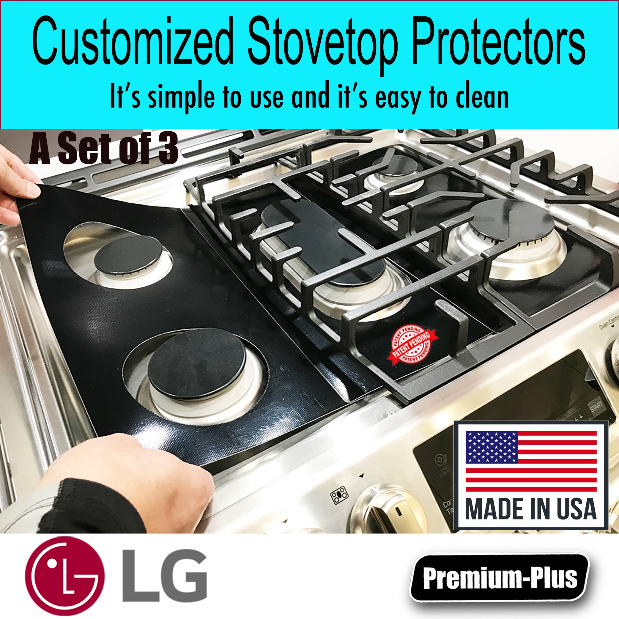 LG Stove Protector Liners For LG Gas Ranges(FREE SHIPPING) Premium