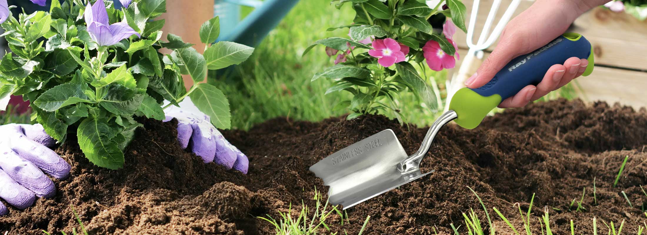 Stainless Steel Comfi-Grip Handheld Garden Tool Trowel and Cultivator — Ray  Padula Lawn and Garden