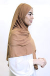 HNA collection Châle Hijab Léger Eclair • Tissus Crêpe Goergette • Camel