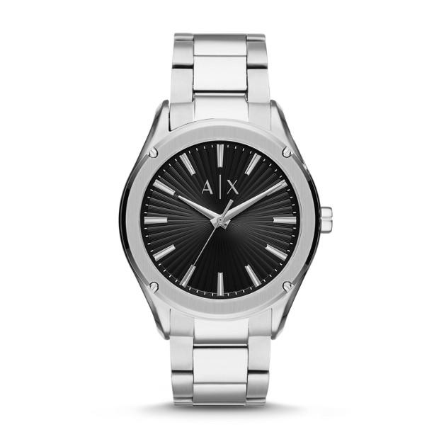 armani exchange silver watch