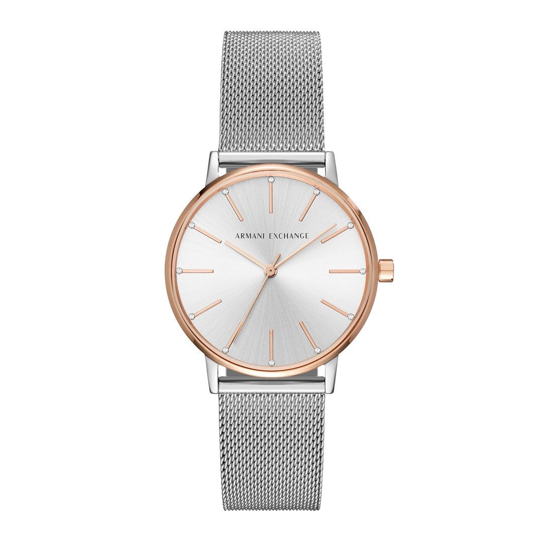 ladies silver armani watch