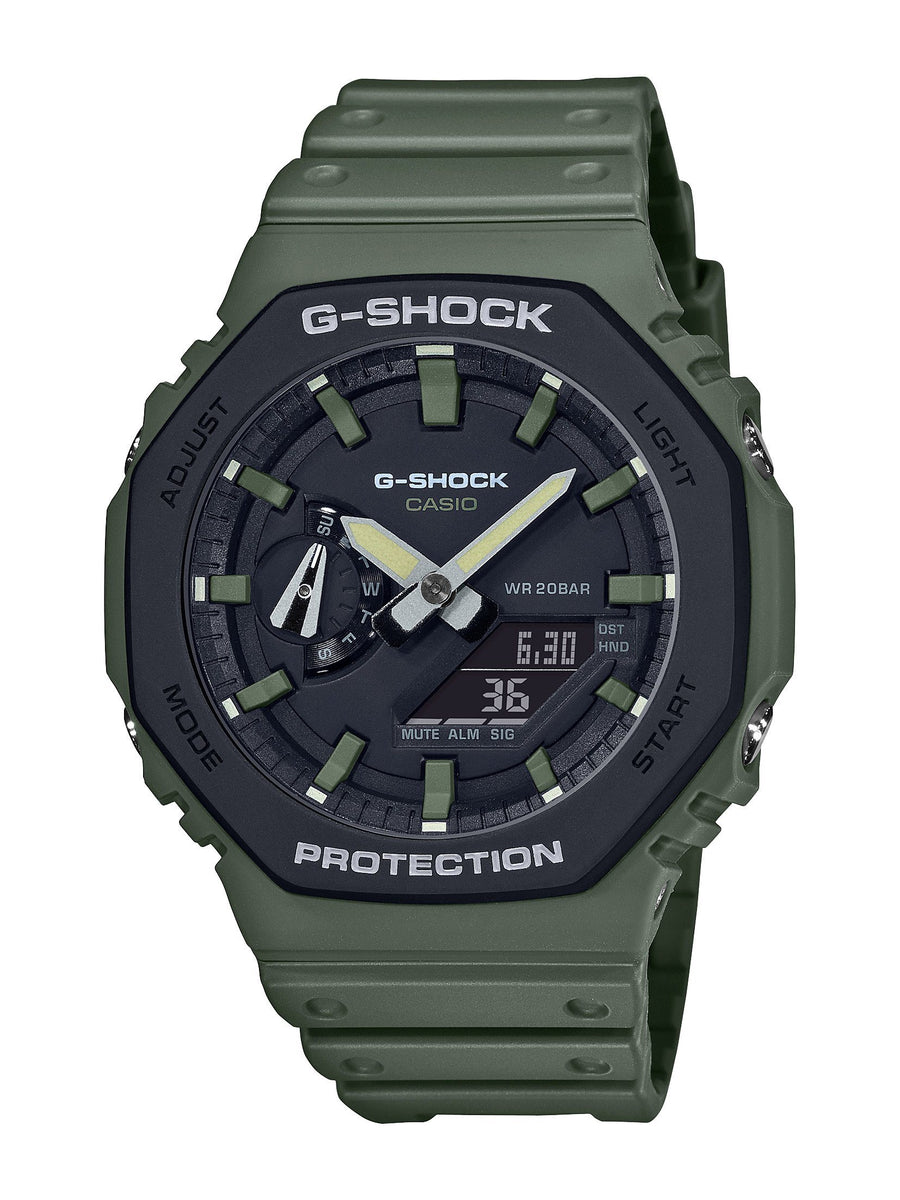 Casio G-Shock Green Watch GA2110SU-3A | 4137095 | Bevilles