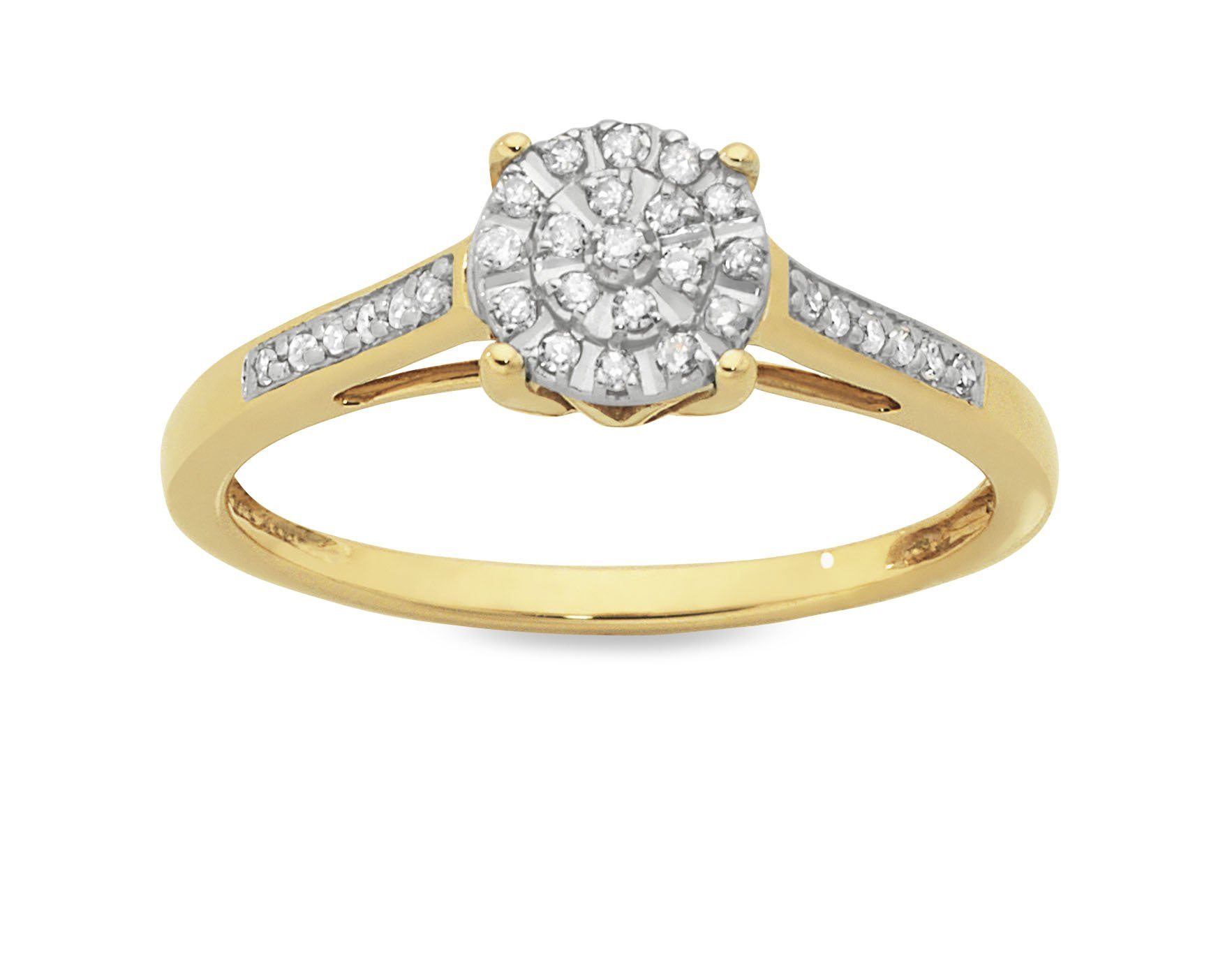 Martina Ring with 0.15ct of Diamonds in 9ct Yellow Gold | 9M00001 ...