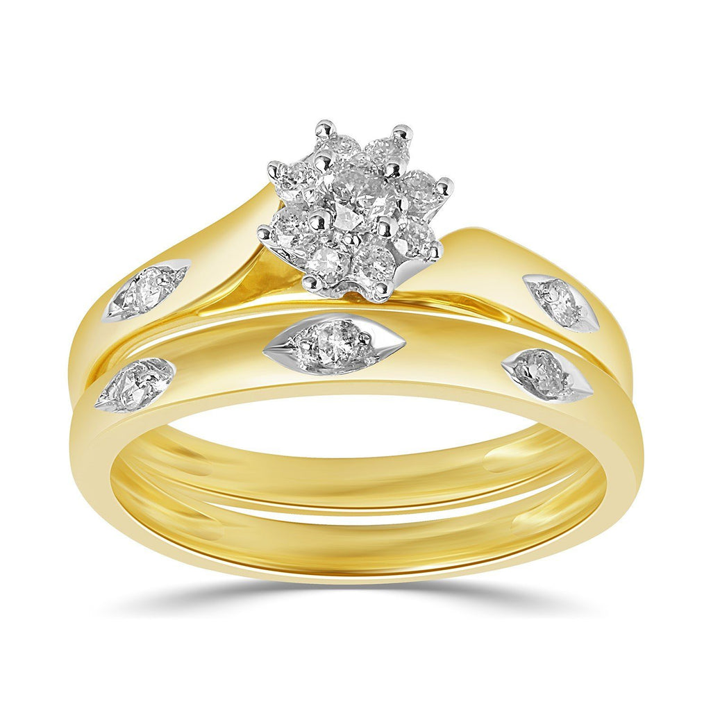 1/4ct Diamonds TDW> Twin Ring Set – Bevilles Jewellers