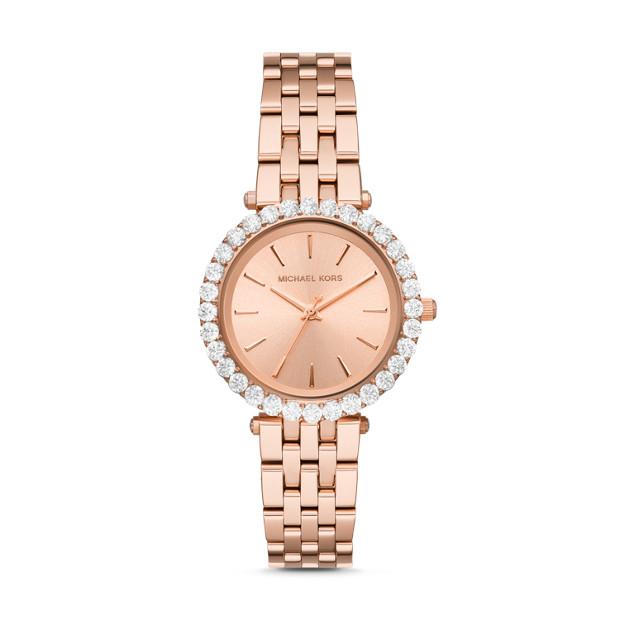 michael kors darci watch silver and rose gold