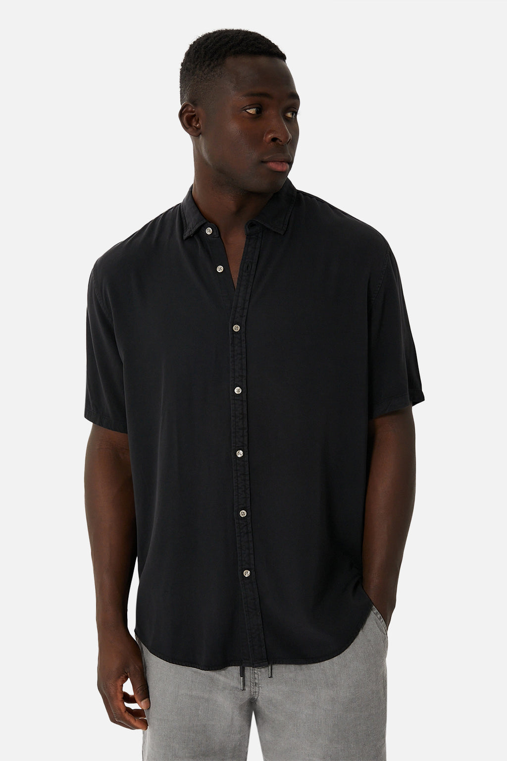 The Monello S/s Shirt - OD Black – Industrie Clothing
