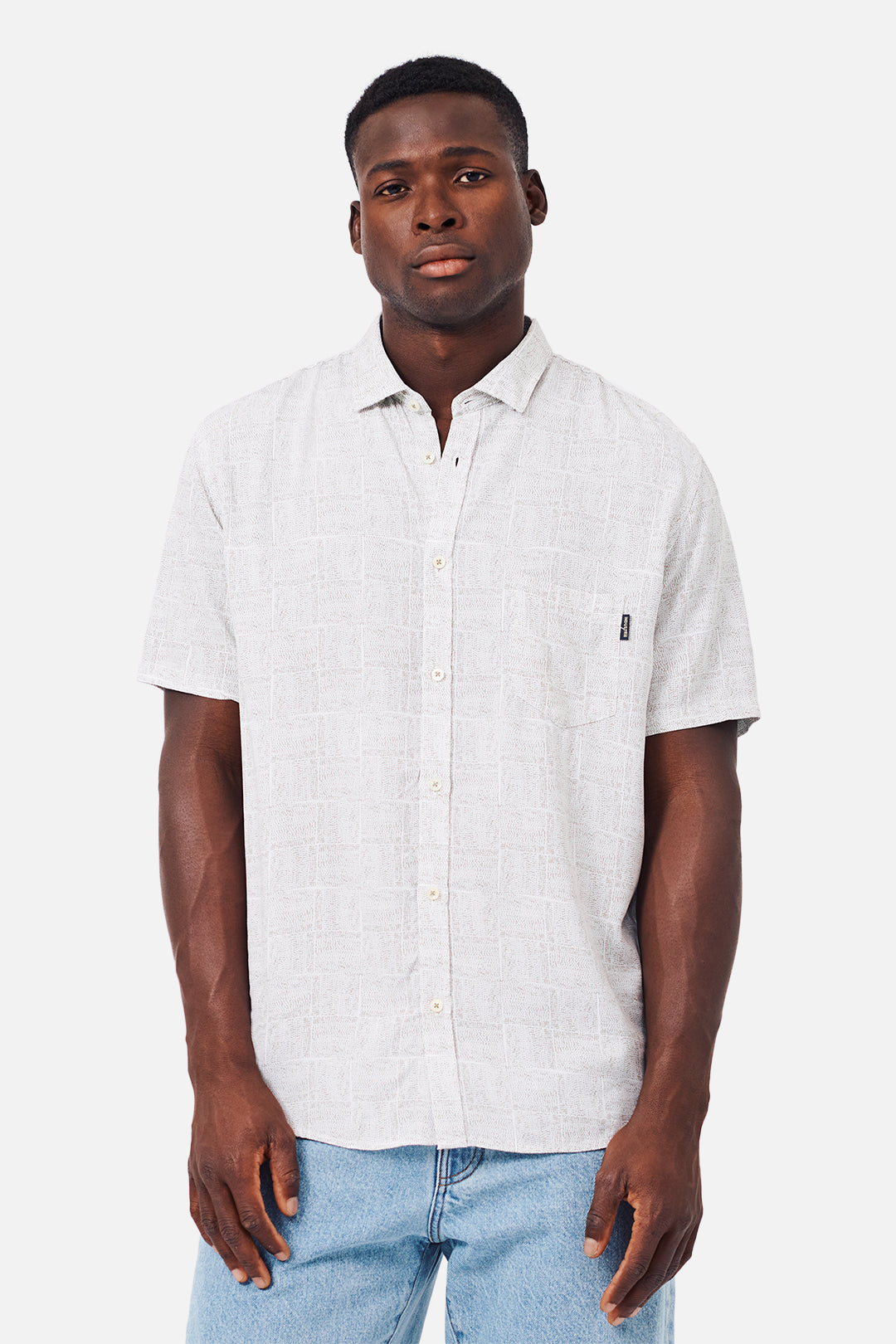 The Talavera S/s Shirt - White/Sage – Industrie Clothing