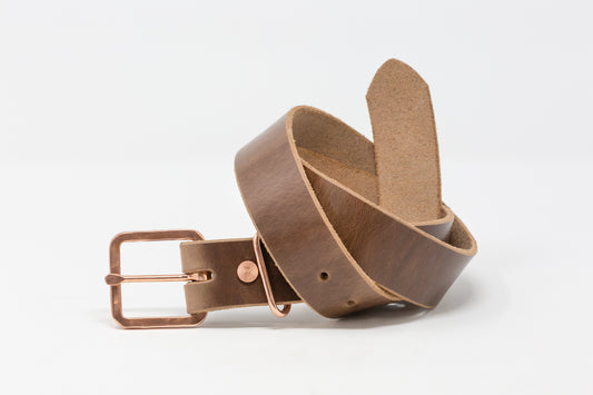 30mm Roller Buckle Leather Belt from arnoldleathergoods