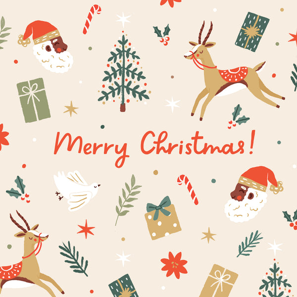 'Merry Christmas SA' Square Greeting Card