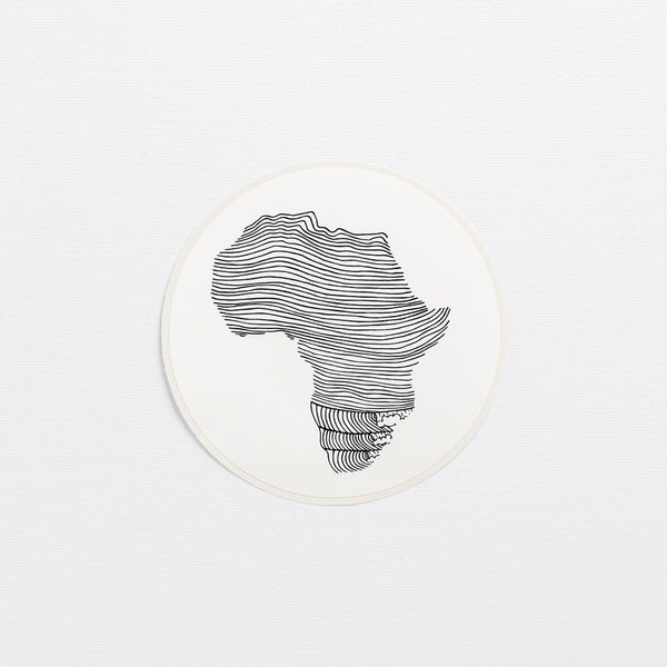 'Africa Waves' Disc Sticker
