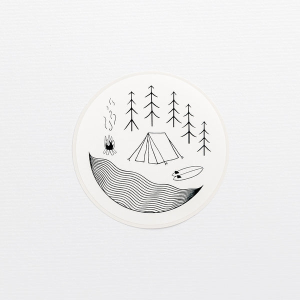 'Camping'  Disc Sticker