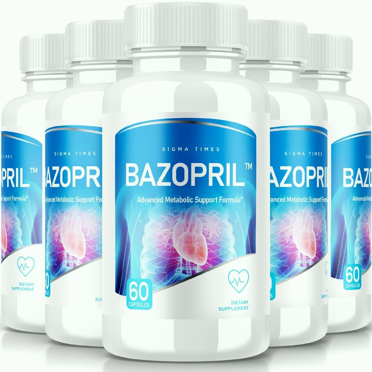 Bazopril Supplement Advanced Metabolic Pills (5 Pack-300 Capsules)