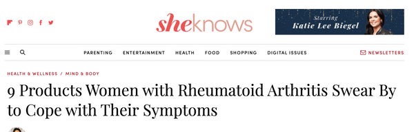Title of SheKnows 9 products that women with rheumatoid arthritis swear by