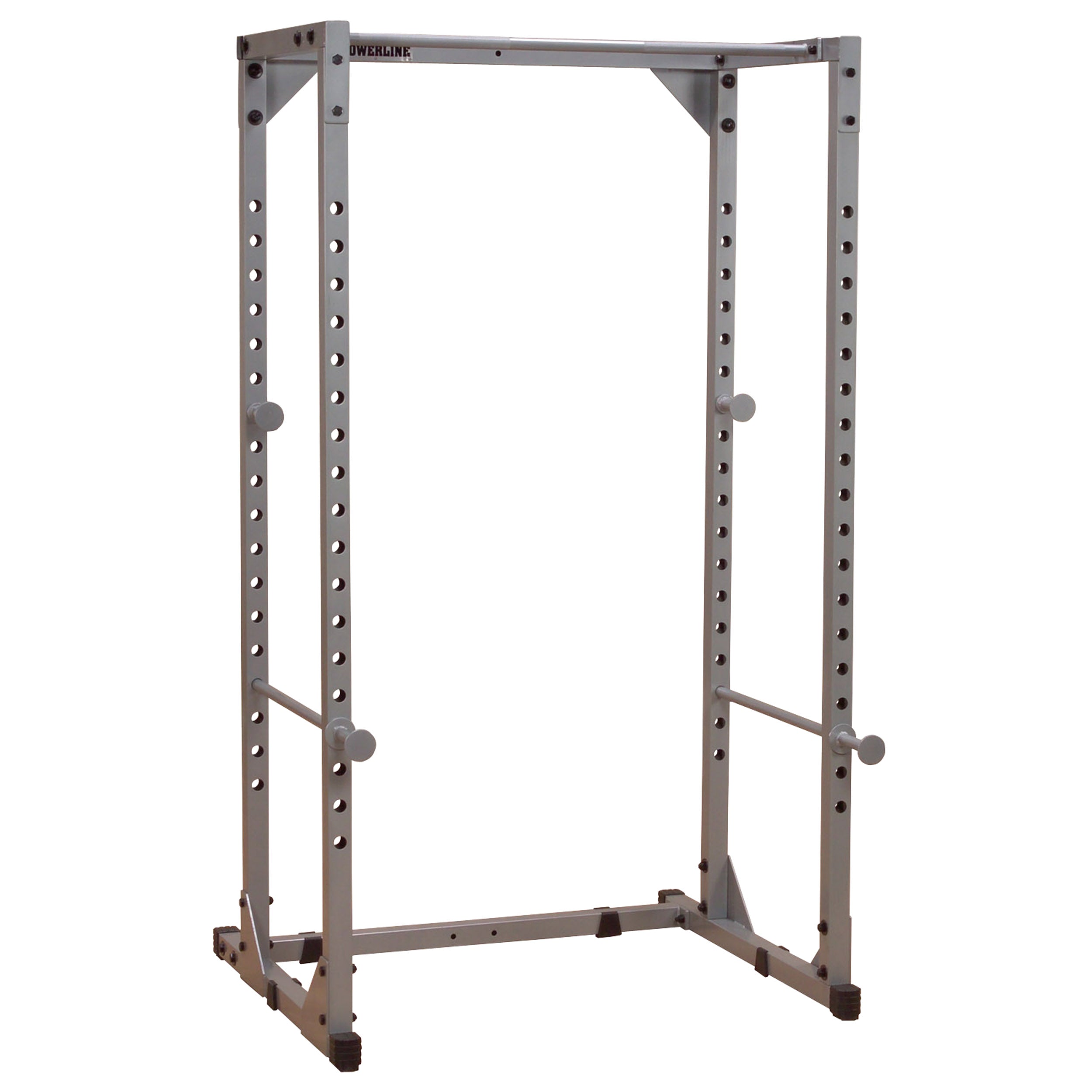 Signature Fitness SF-SS1 1,000 Pound Capacity 3” x 3” Power Rack Squat  Stand, Includes J-Hooks and Safety Spotter Arms; Optional Conversion Kits,  Red 