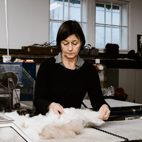 Sorting alpaca wool at Ruukki's spinning mill - A more responsible choice