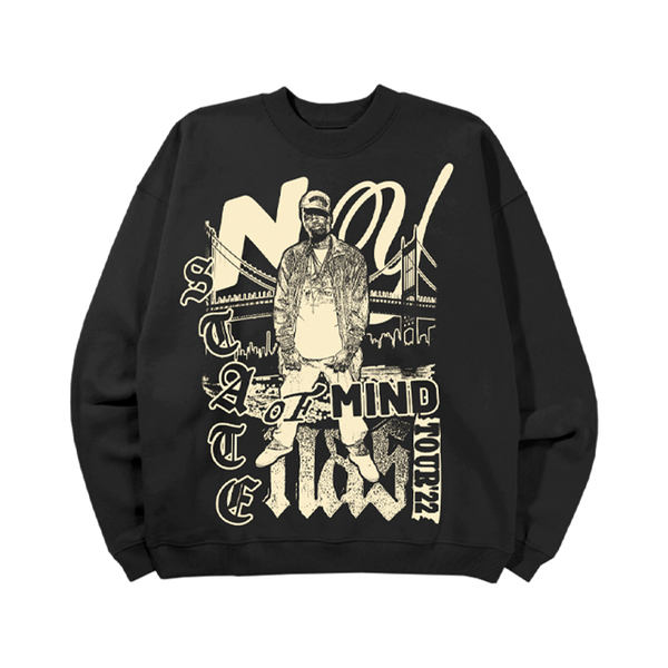Black 2022 NY State of Mind Tour Crewneck Nas Official Store