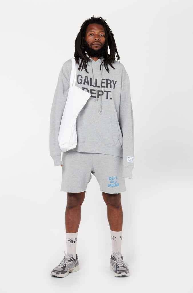 パネル タグ付き M gallery dept centered logo hoodie | alamiah.edu.sa