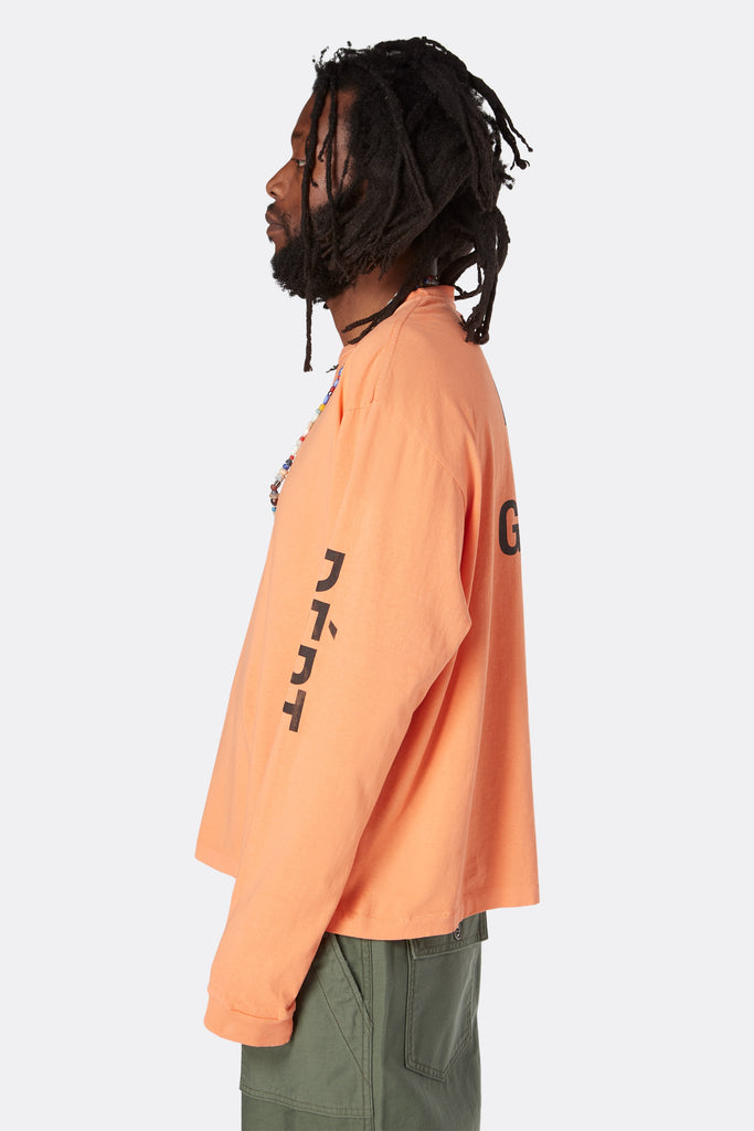 FRENCH COLLECTOR LONG-SLEEVE ORANGE T-SHIRT – Gallery Dept - online