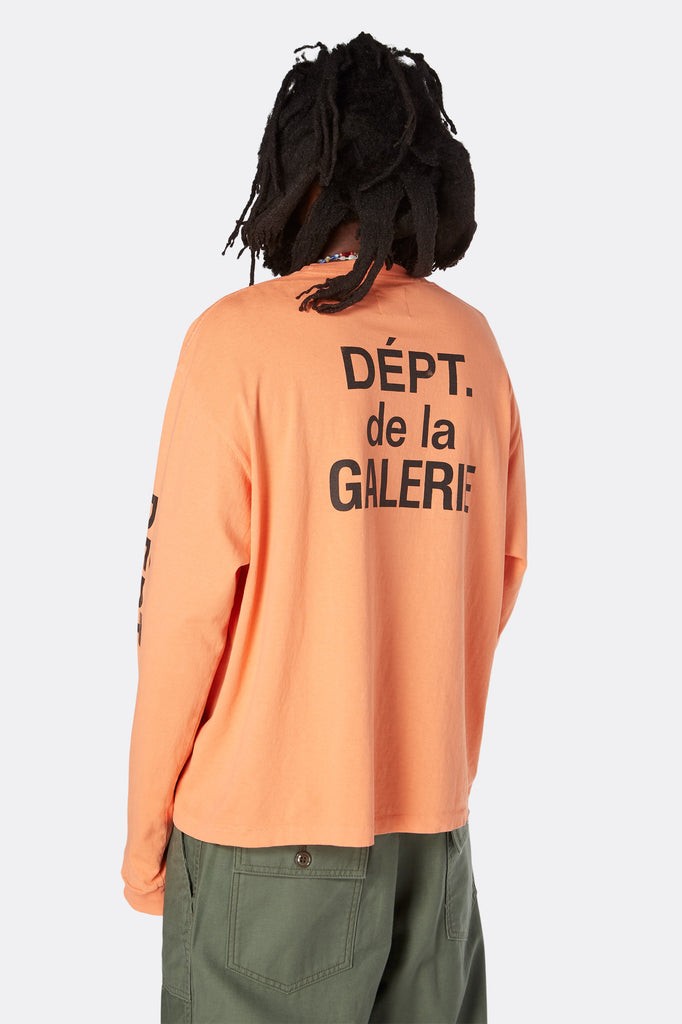 FRENCH COLLECTOR LONG-SLEEVE ORANGE T-SHIRT – Gallery Dept - online