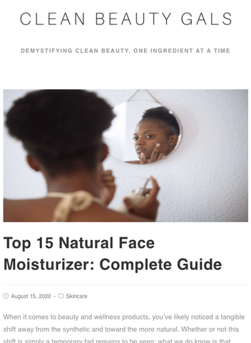 DEMES Nourishing Face Cream featured in Clean Beauty Gals article