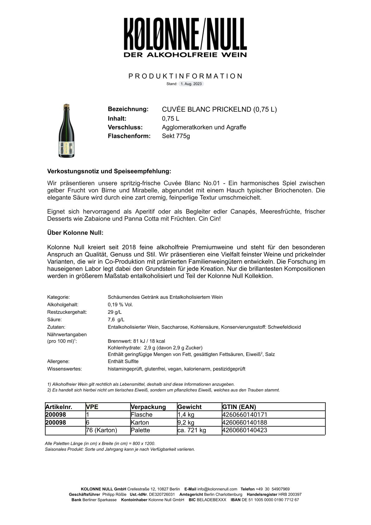 Produktinformationsblatt_Cuvée Blanc 0,75L