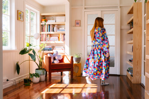 Rachel Burke in Little Tienda at home