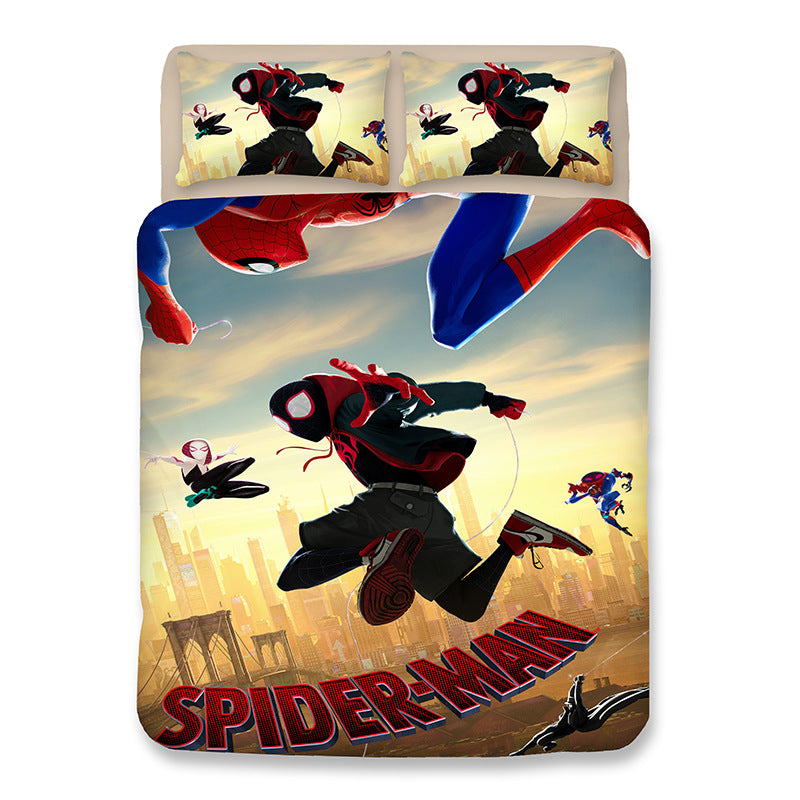 Spider Man Into The Spider Verse Miles Morales Bedding Set Duvet Cover Set Bedroom Set Bedlinen 3d Bag - be spiderman roblox bedding spiderman news games games