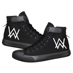 Hip Hop Alan Walker Dj High Tops Casual Canvas Shoes Unisex Sneakers L Amcoser - alan walkers dj game roblox