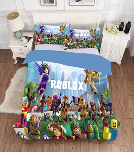 Game Roblox Team Bedding Set Duvet Cover Set Bedroom Set Bedlinen 3d Bag For Kids - be spiderman roblox bedding spiderman news games games