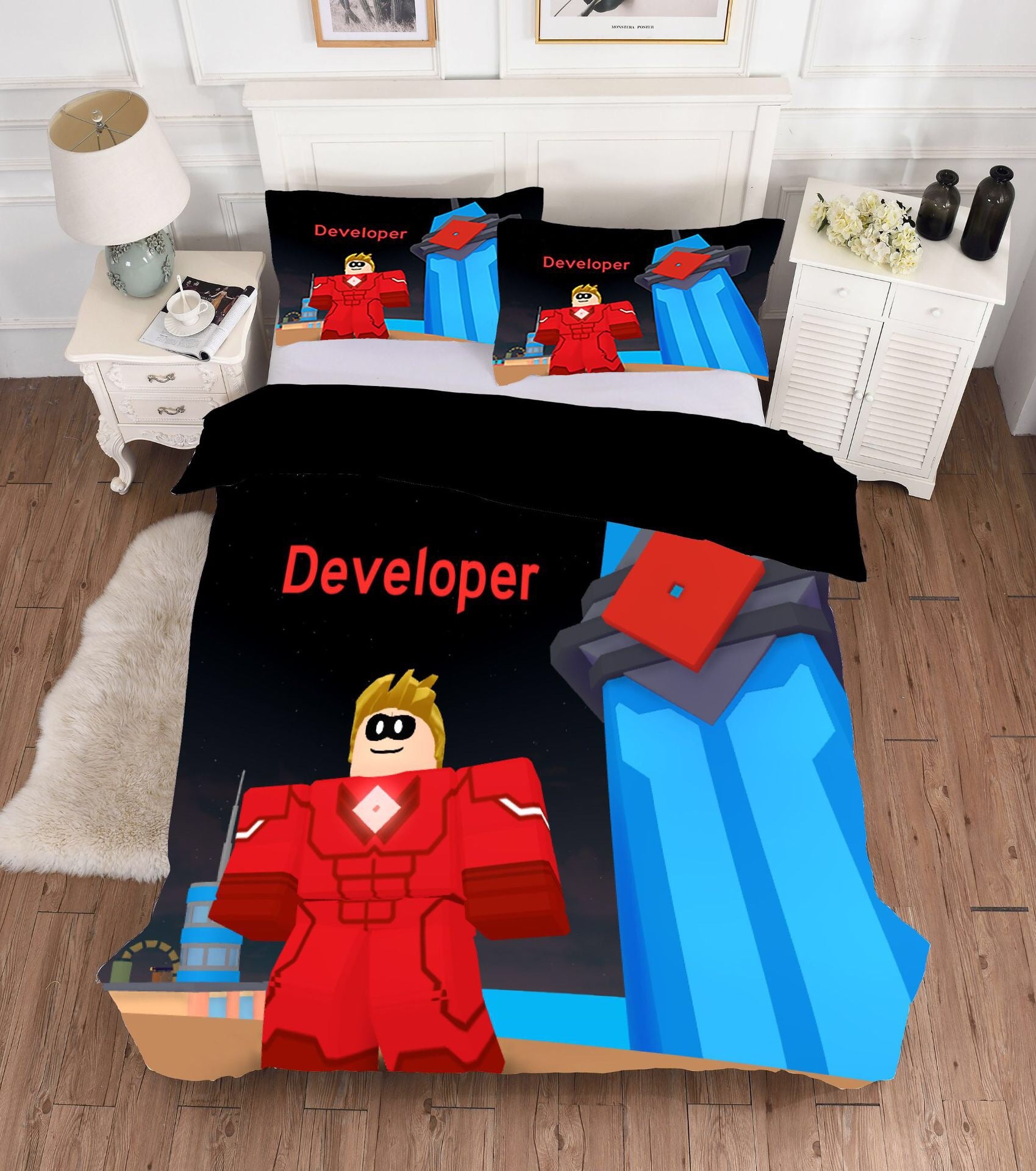 Game Roblox Developer Bedding Set Duvet Cover Set Bedroom Set Bedlinen 3d Bag For Kids - be spiderman roblox bedding spiderman news games games