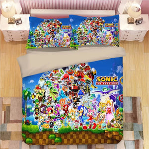 Sonic The Hedgehog 8 Bedding Set Duvet Cover Set Bedroom Set Bed Linen