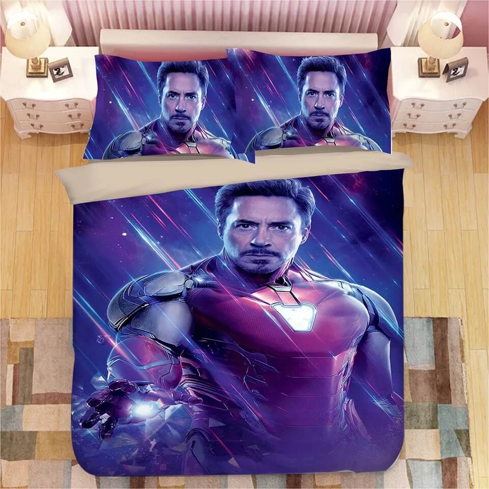 Avengers Iron Man Tony Stark 3 Bedding Set Duvet Cover Set Pillow Cover Bedroom Set Bed Linen