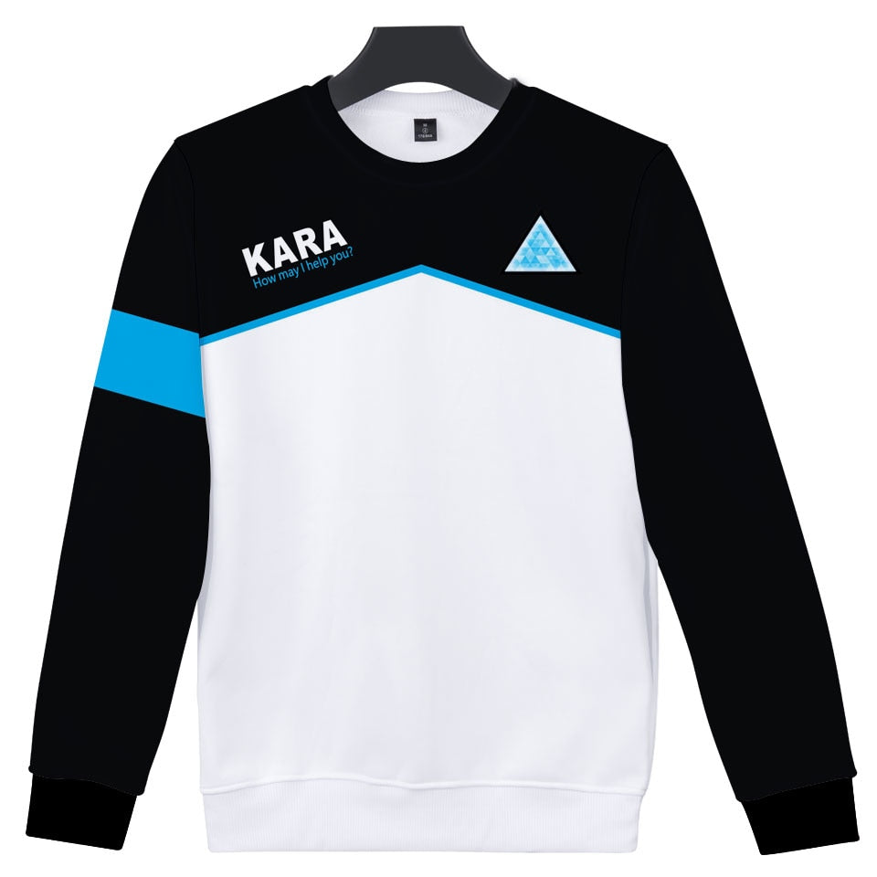 Games Detroit Become Human Body 3d Print Sweatshirt Kara Uniform Amcoser - detroit become human roblox shirt
