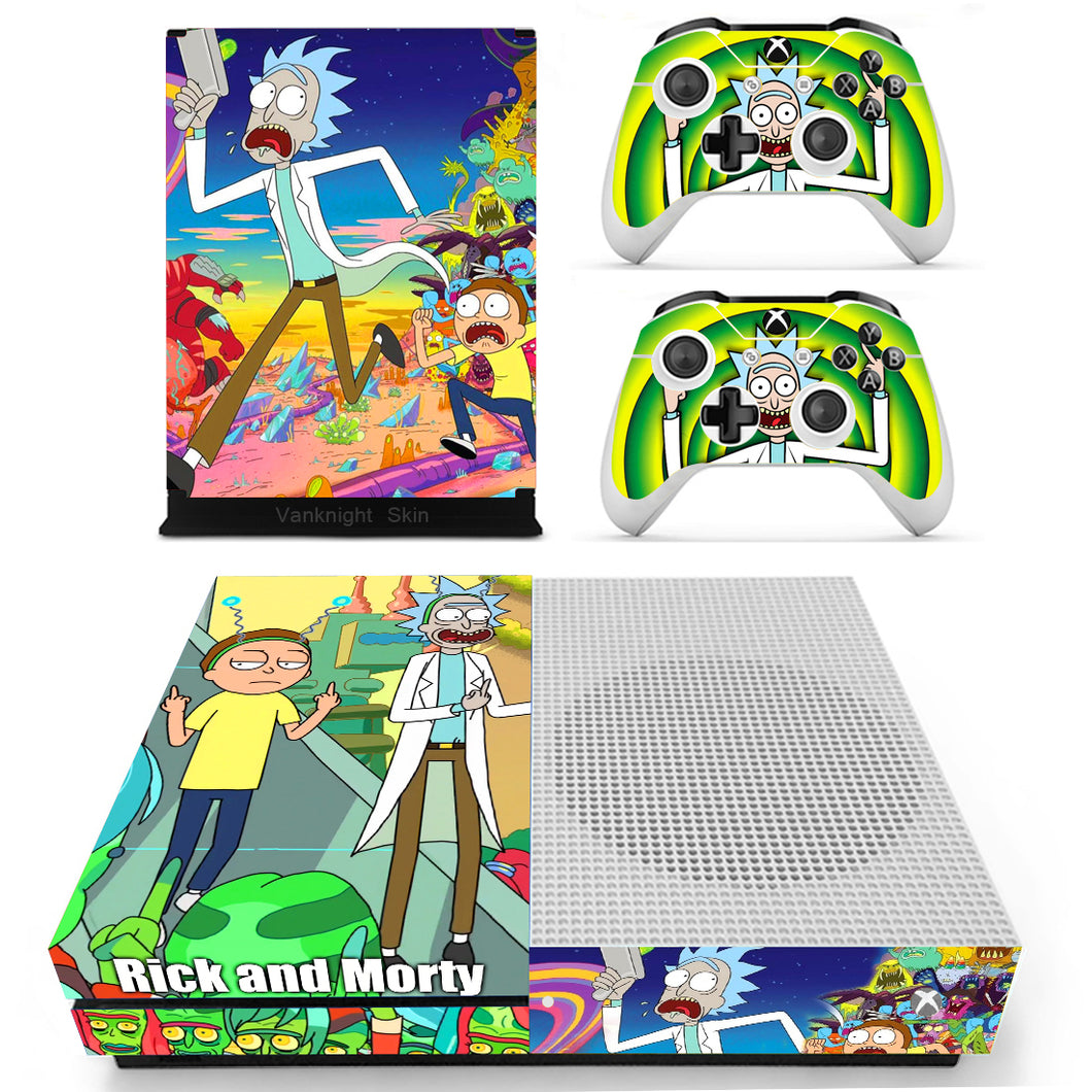 Xbox One S Slim Console Skin Anime Rick And Morty Vinyl Decal Sticker Amcoser - roblox angel dust face decal