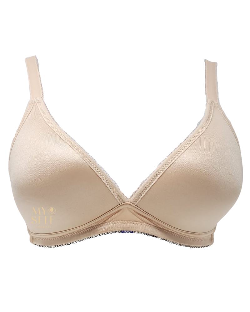 Bodycare polycotton wirefree adjustable straps moulded cup non padded  bra-6576CO